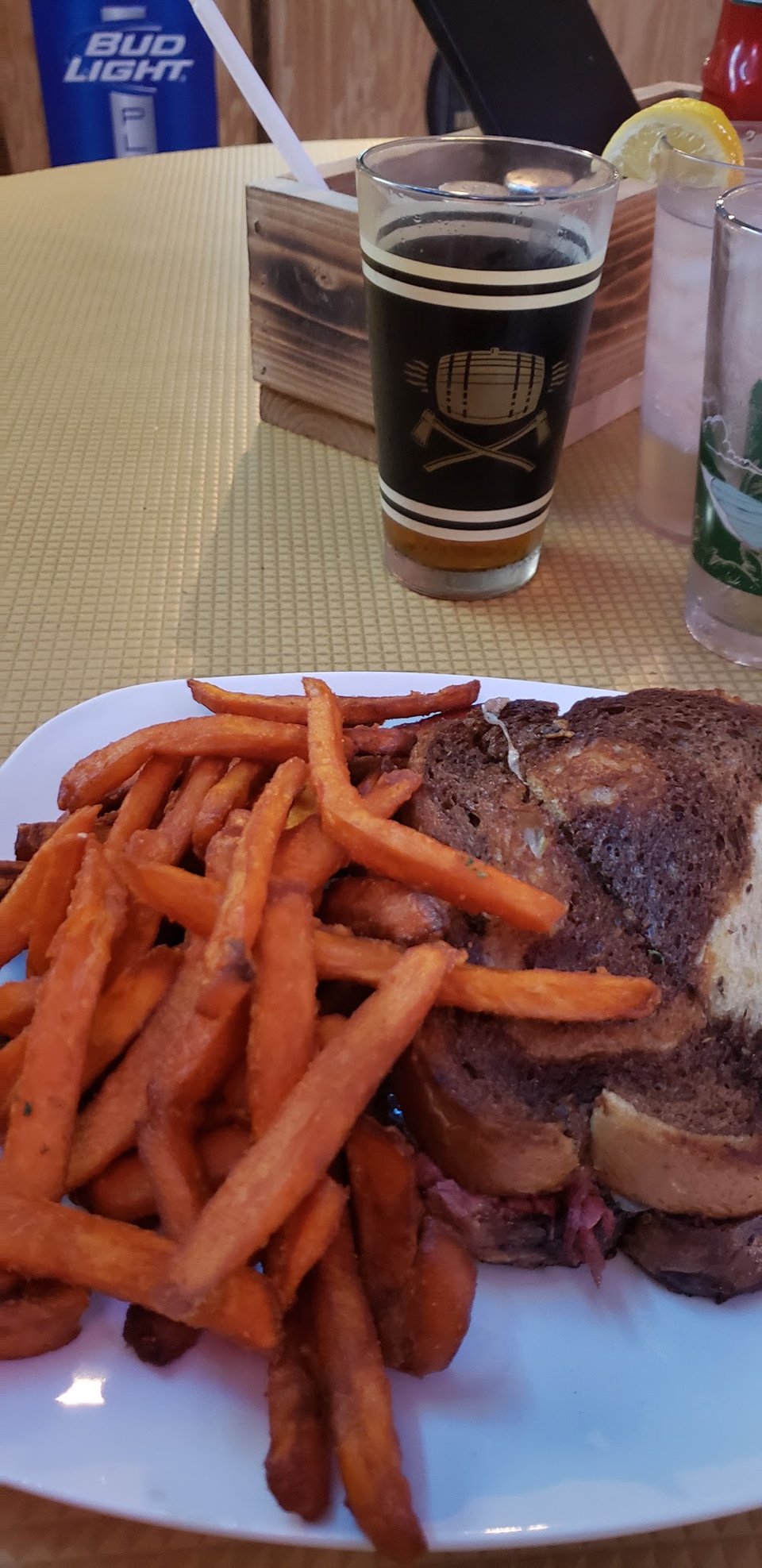 Sweet Potato Fries with Reuben Sandwich